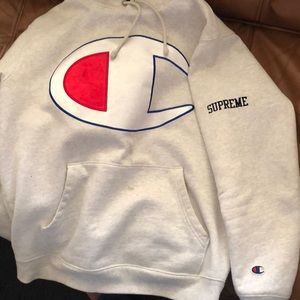 Supreme x champion hoodie authentic and comfy!